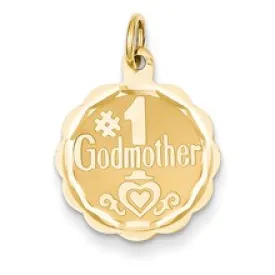 #1 Godmother Charm in 14k Gold