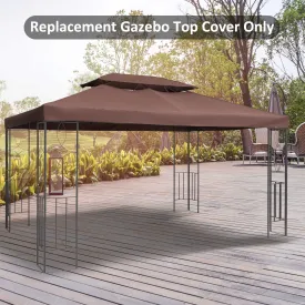 13x10 ft 2 Tier Gazebo Replacement Canopy Top (Top cover only) - Coffee