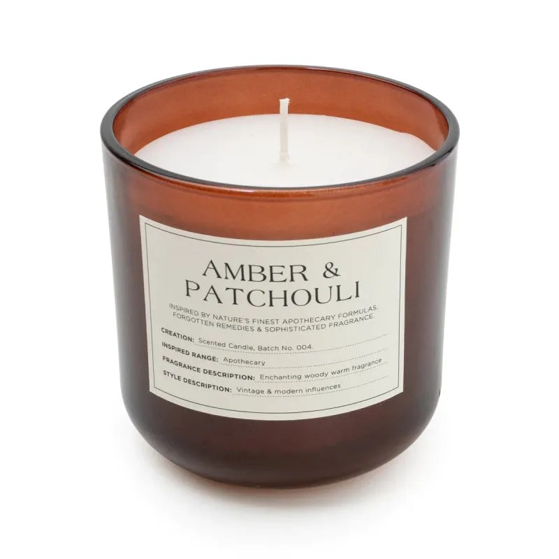 Amber & Patchouli Glass Candle