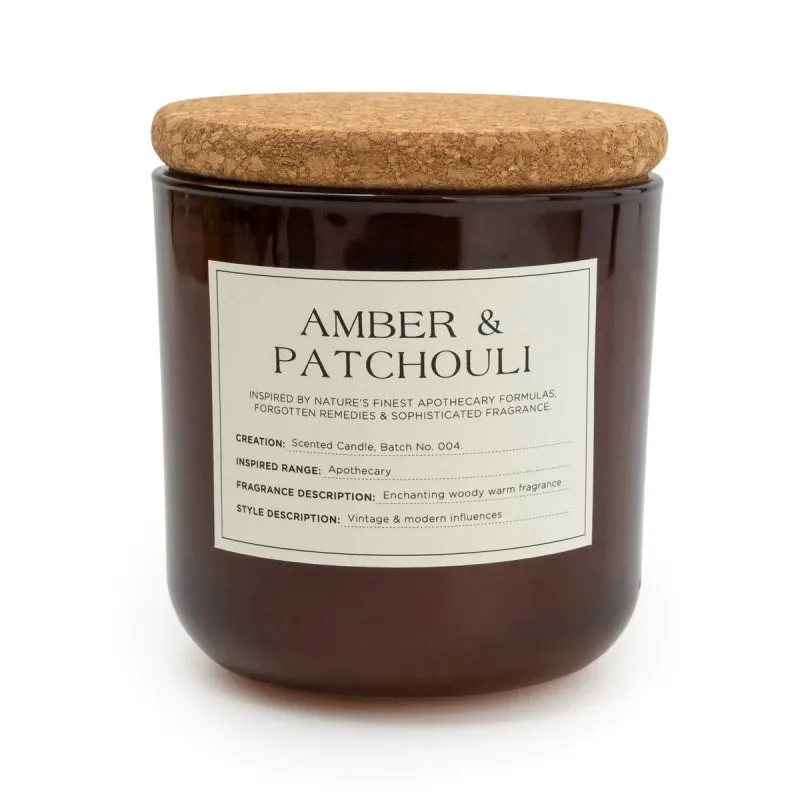 Amber & Patchouli Glass Candle