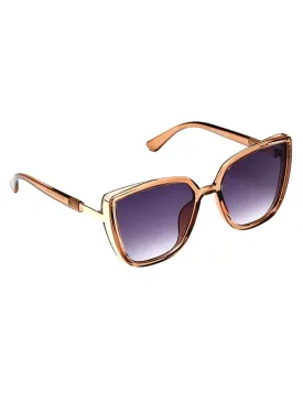 Brown Chunky Square Vintage Style Sunglasses