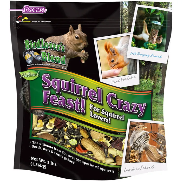 Brown's Bird Lover’s Blend® Squirrel Crazy Feast Wildlife Food, 3-lb bag