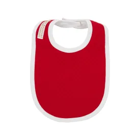 Burp Me Bib (Quilted) - Rudolph Red with Worth Avenue White