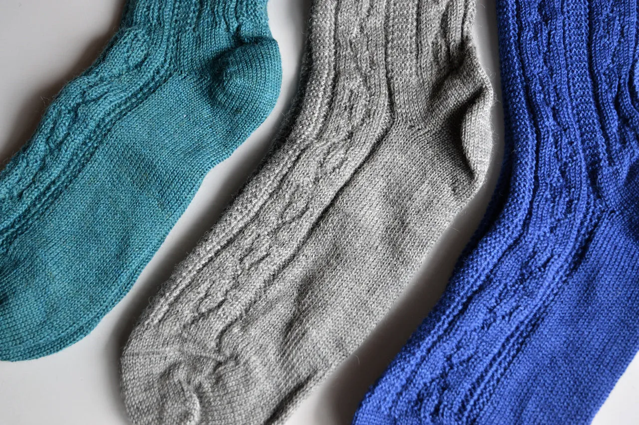 Cable Knit Socks - 100% Organic Wool (Adults 36-41)