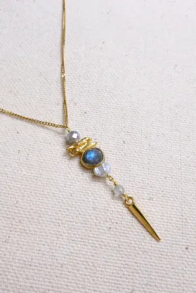 Chan Luu Aquamarine Gold Meso Necklace