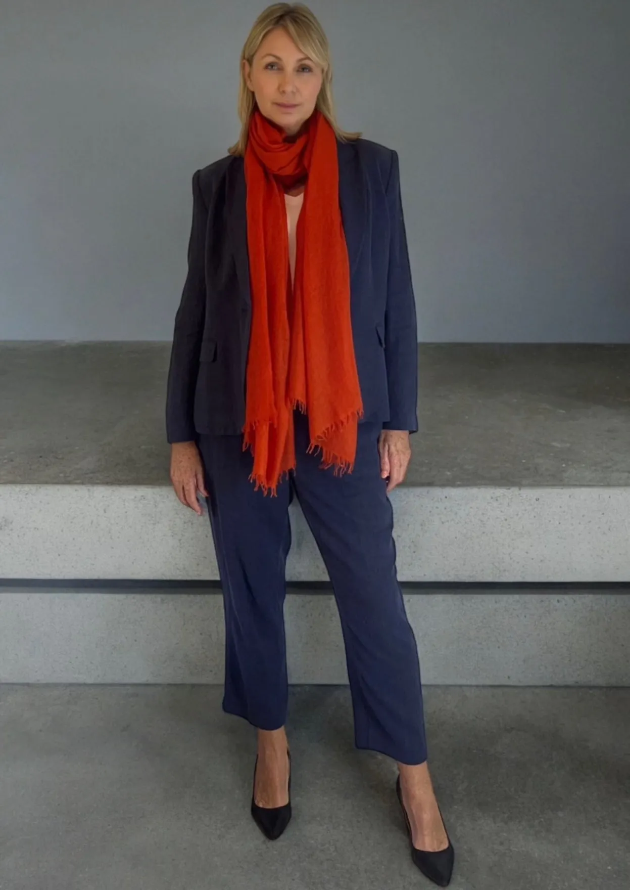 Cheery Red Cashmere Scarf