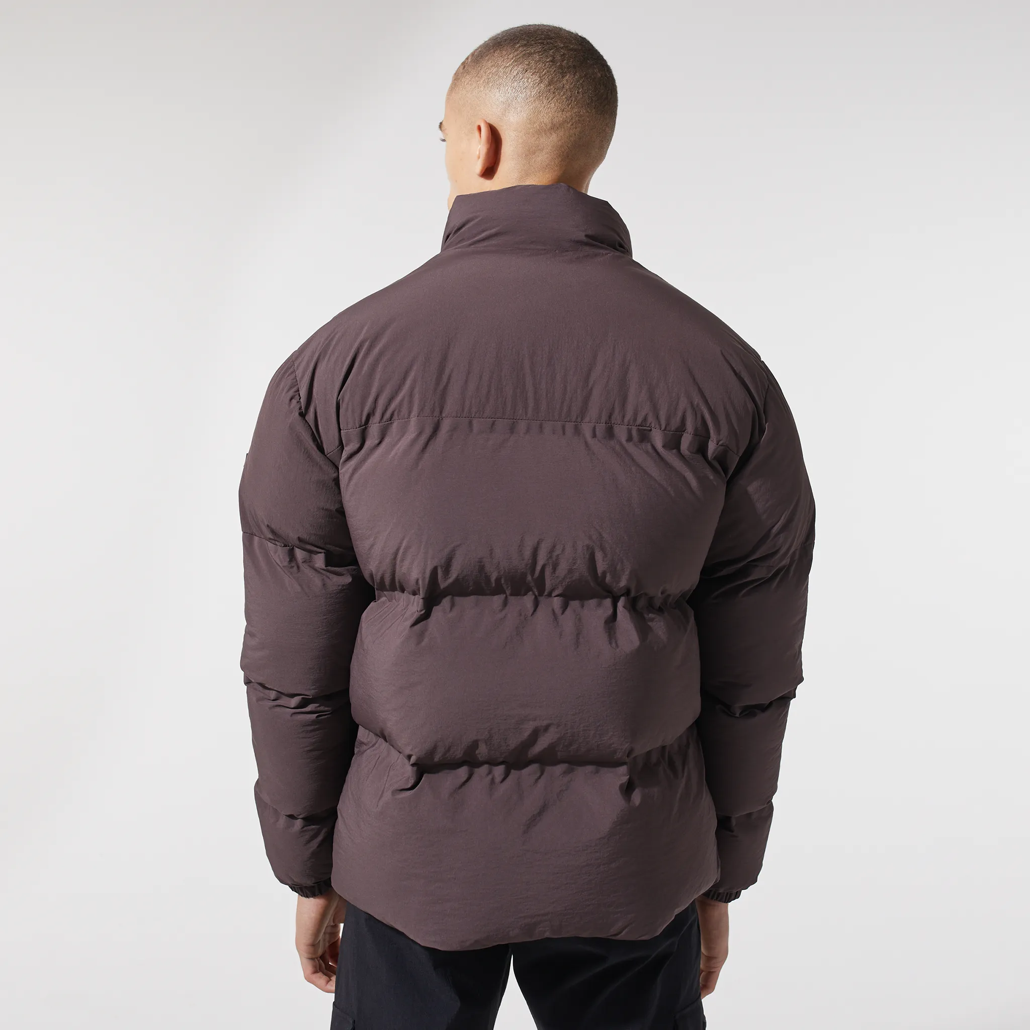 Chevron Puffer Jacket | Chocolate