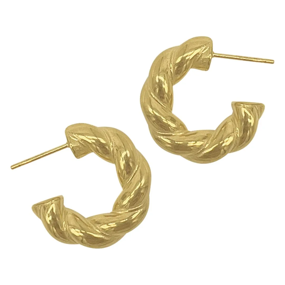 Chubby Twist Hoops gold