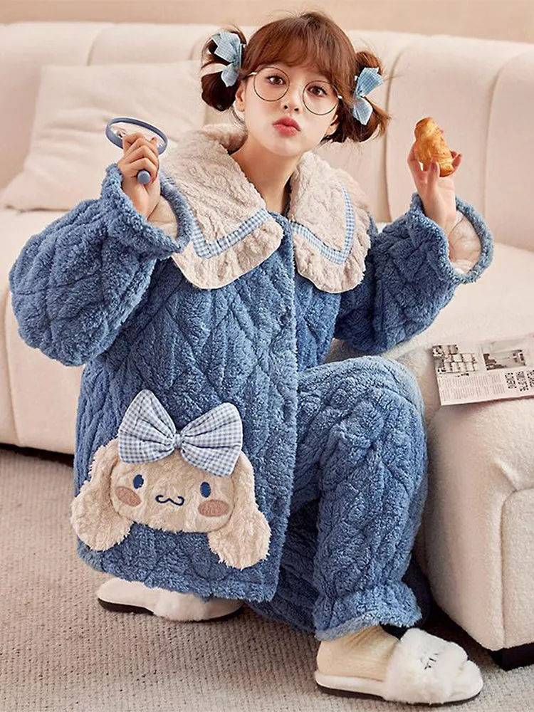 Cinnamoroll Ultra Warm Winter Quilted Dreamy Pajama Set