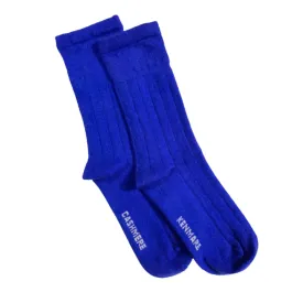 Cobalt Blue Cashmere Socks