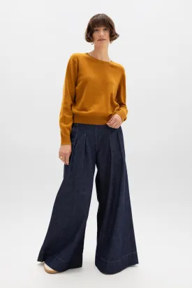 Cropped Cashmere Round Neck