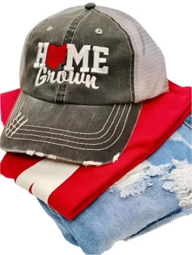 Cursive Font Home Grown Ohio Trucker Hat