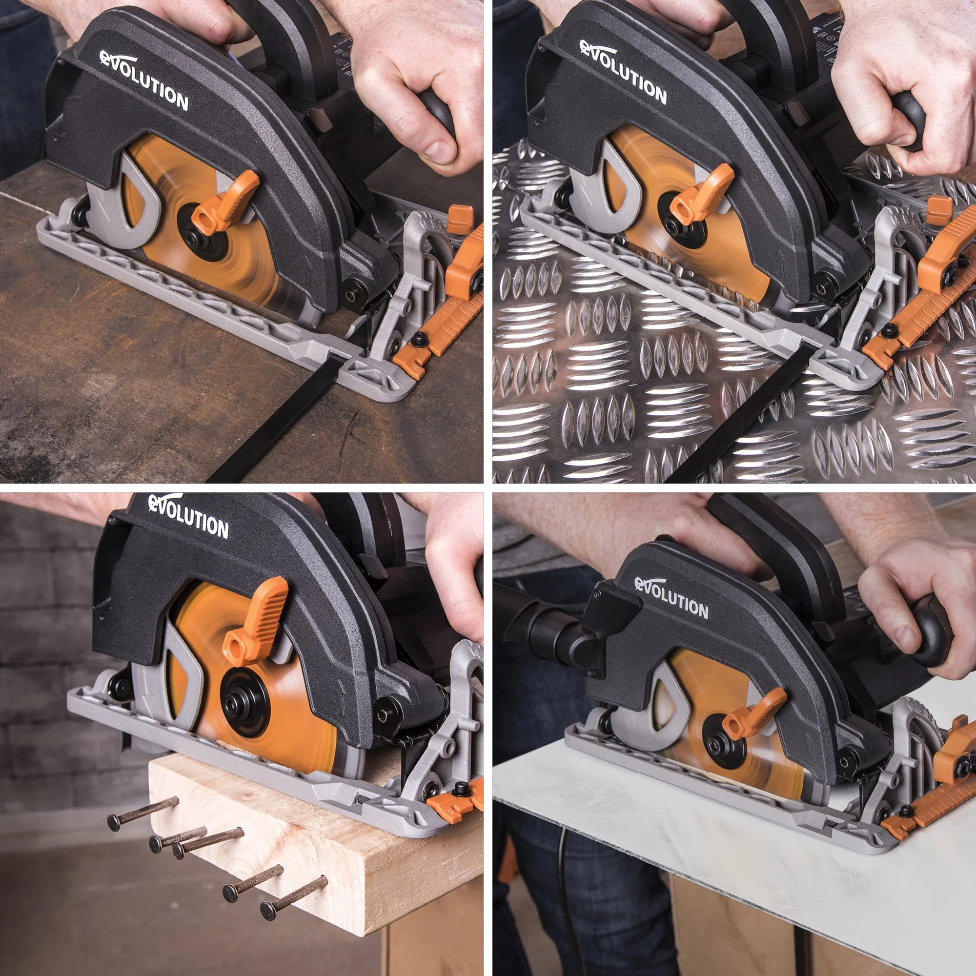 Evolution R185CCS: Multi-Material Cutting Circular Saw 7-1/4 in. Blade