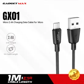 GADGET MAX GX01 MICRO 2.4A CHARGING DATA CABLE FOR MICRO (2.4A)(1M), Micro Cable, Data Cable, Charging Cable, Android Cable