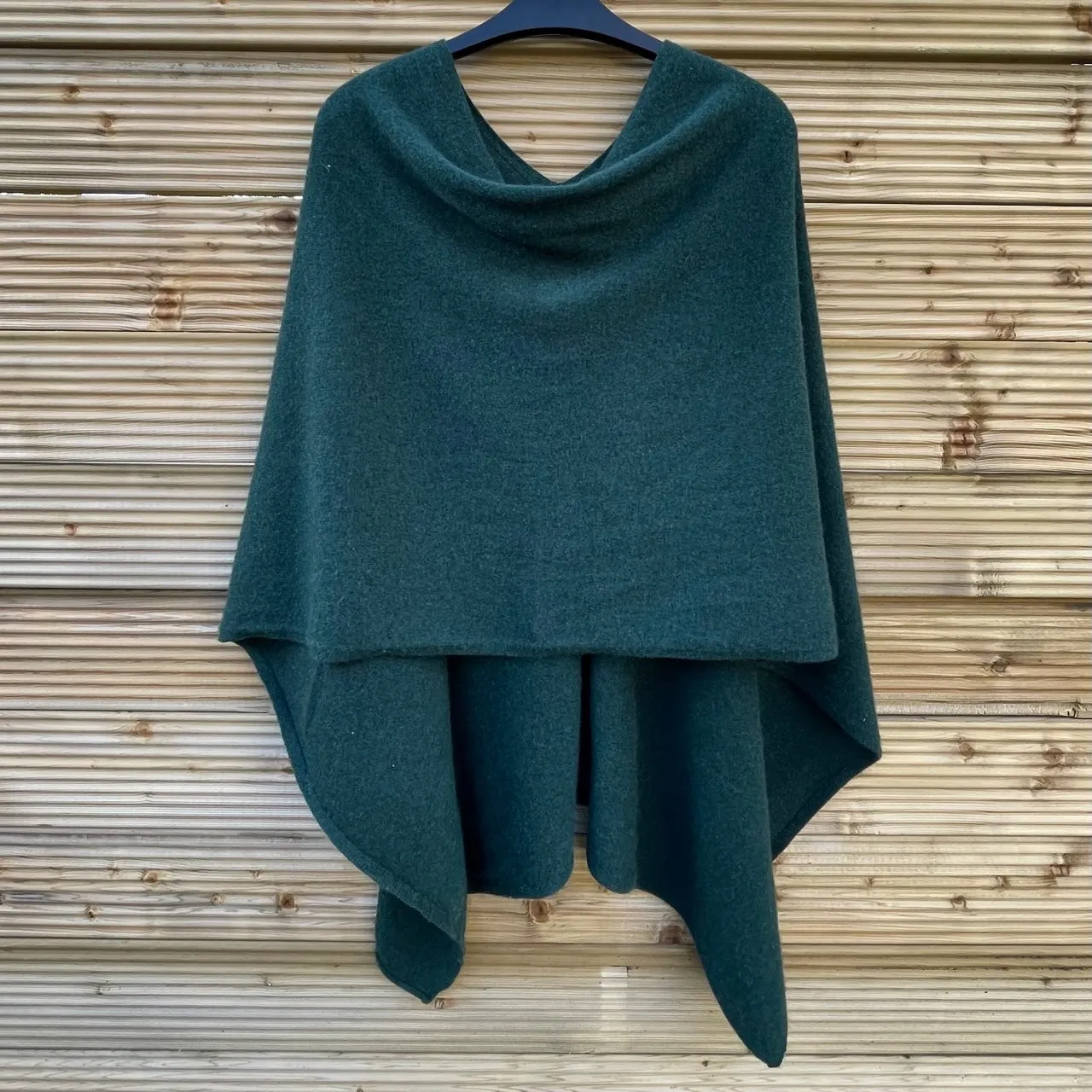 Hunter Green Cashmere Poncho