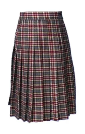 Kids Knife Pleated Skirt Plaid #93-6