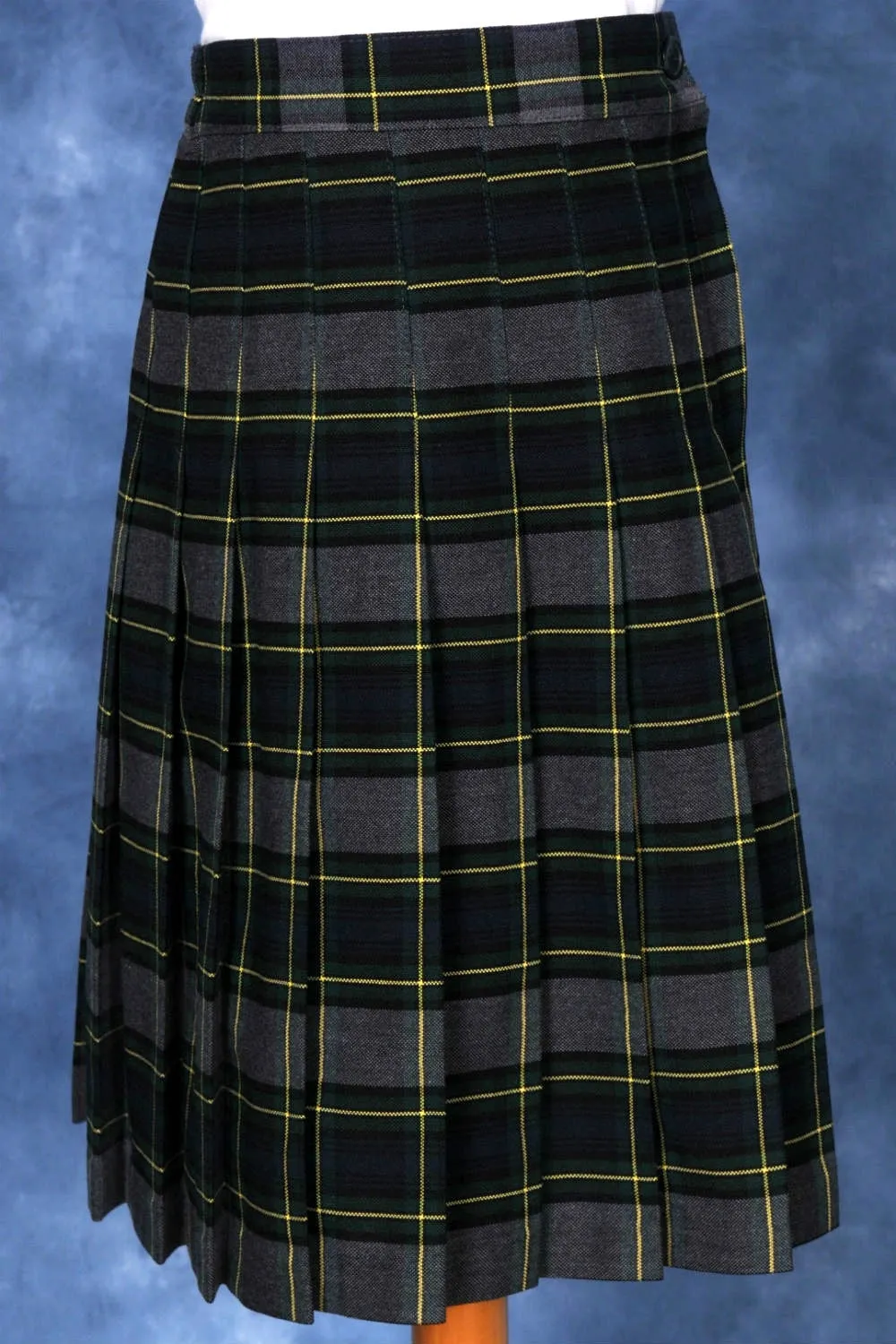 Kids Knife Pleated Skirt With ELASTIC in The Back Kids Sizes Regular/Long Length Plaid #111-1