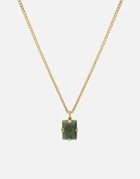 Lennox Jasper Green Necklace, Gold