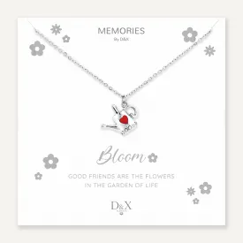 Memories: "BLOOM" | Tea Pot Necklace | White Gold-Plated