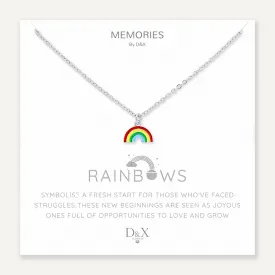 Memories: "RAINBOWS" | Rainbow Necklace | White Gold-Plated | Multi-Colour