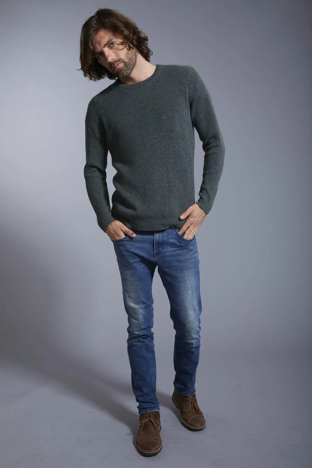 Orion Ribbed Men's Cashmere Sweater