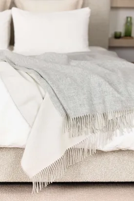 Reversible Cashmere Bed Throw