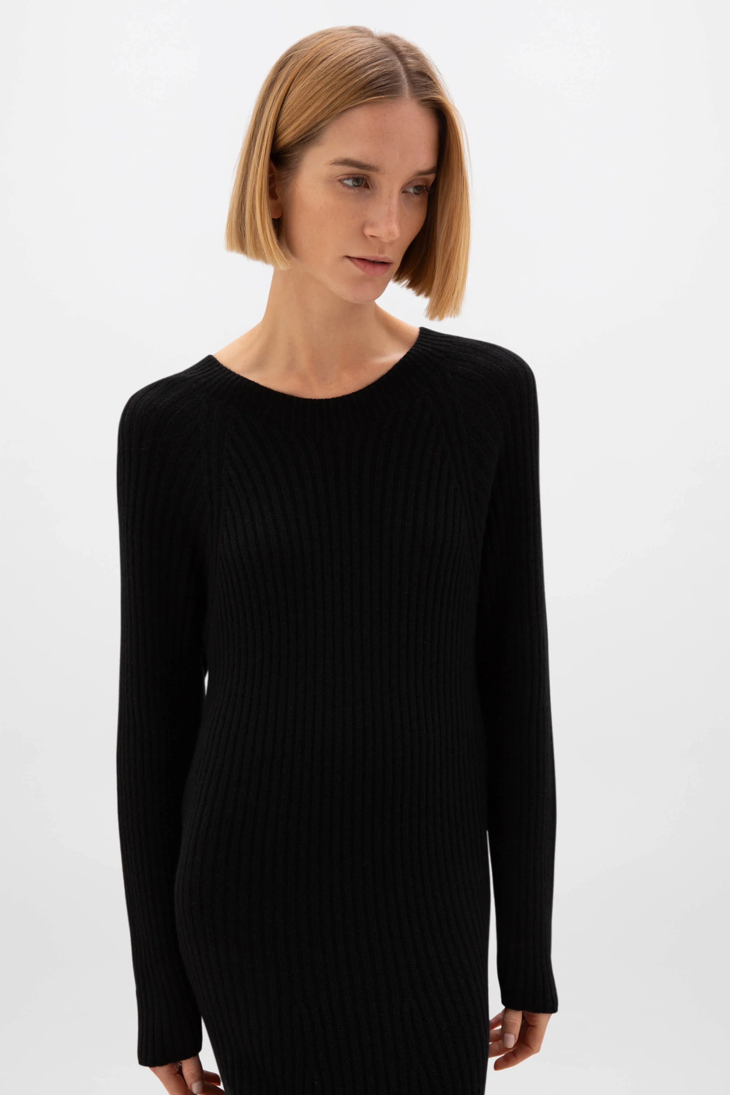 Ribbed Cashmere Dress