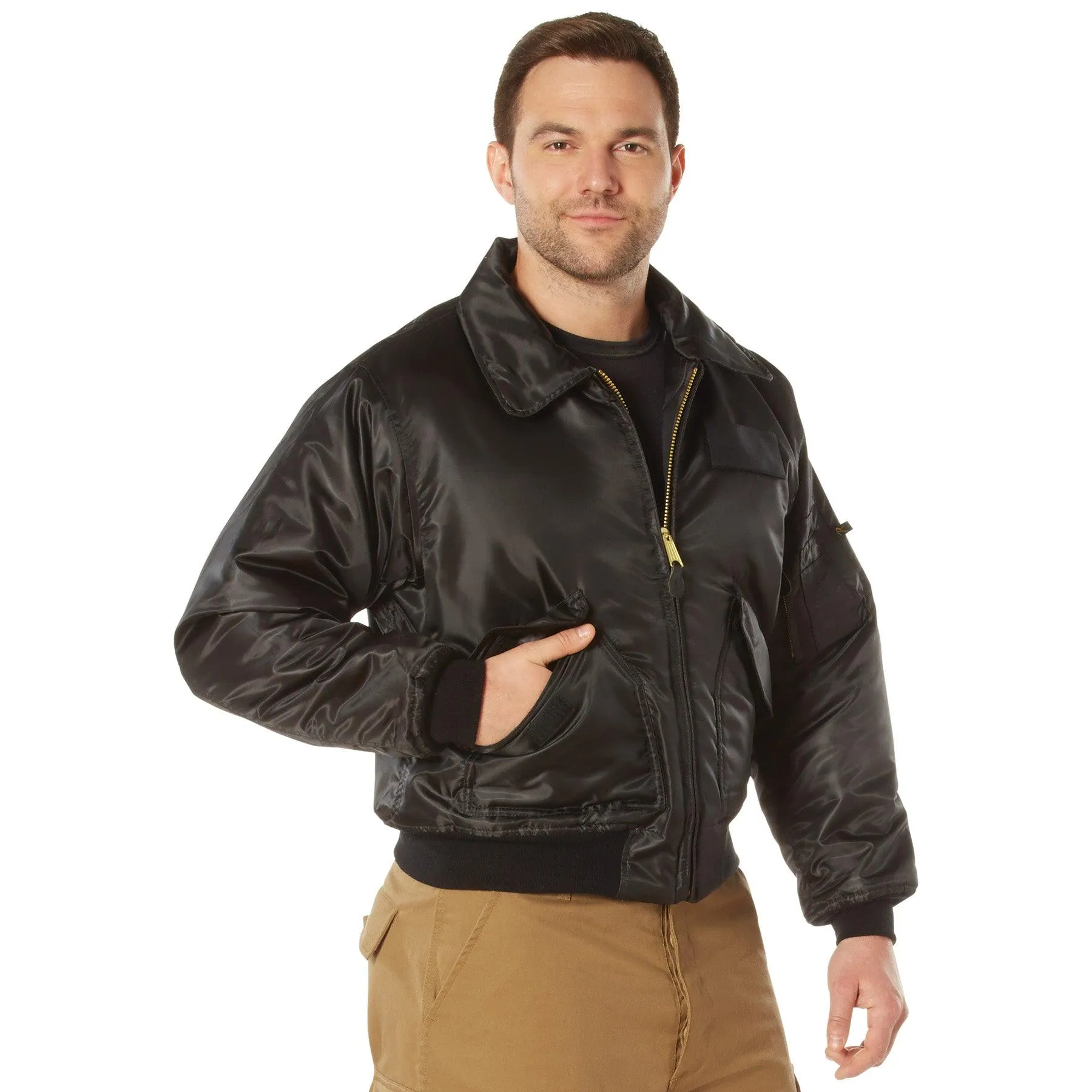 Rothco Mens CWU-45P Nylon Flight Jacket