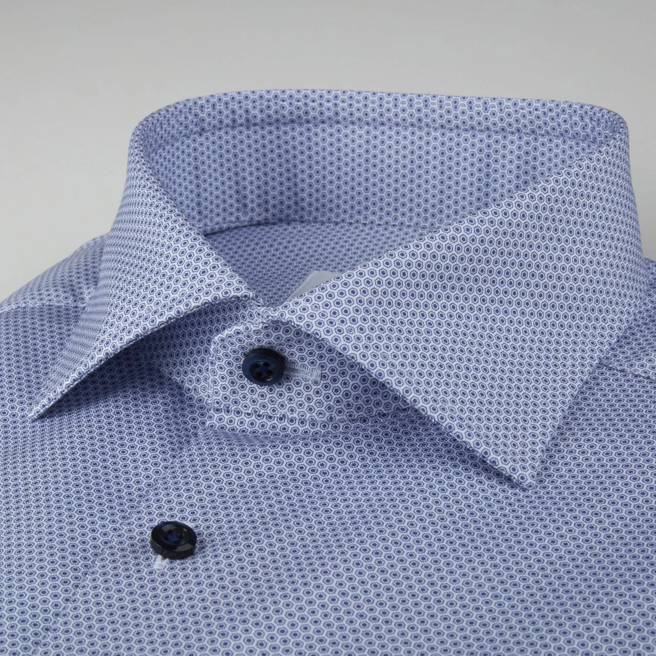 Stenstrom's Patterned Twill Shirt in Light Blue