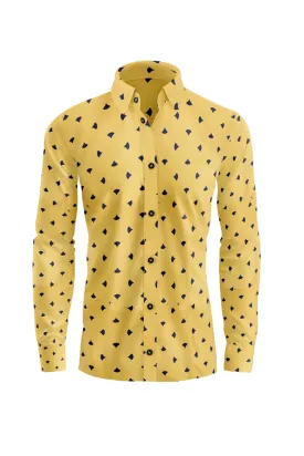 Sunny Delight Triangle Motif Casual Shirt